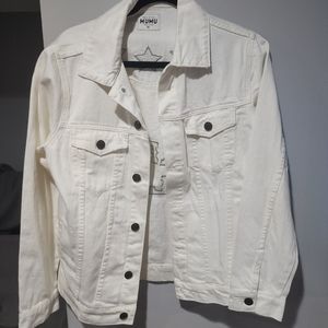 White show me your mumu jean jacket